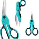 SINGER ProSeries Sewing Scissors Bundle: 8.5" Heavy Duty Fabric, 4.5" Detail Embroidery, 5" Thread Snips With Comfort Grip (Teal)