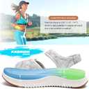 ONCAI Walking Sandals Women,Arch Support Hiking Sandals with Orthotic Outdoor Footbed for Plantar Fasciitis,Water Athletic Platform Sandalias Mujer with 3 Adjustable Strap (US Size 6-12) (Beige)