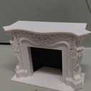 12 Miniature Dollhouse Fireplace, Victorian Style, White Decorative Mantel Decoration Ornament
