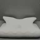 Cervical Neck Pillow for Sleeping Ergonomic Pillow Contour Neck Support Memory Foam Pillows for Back, Side Sleeper Pillows (Queen, Modern White)