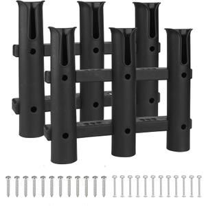 Fishing Rod Holders Boat Rod Holders with Screws Plastic Tube Pole Holders Bracket for Boat Kayak Garage Cooler Trailer Portable