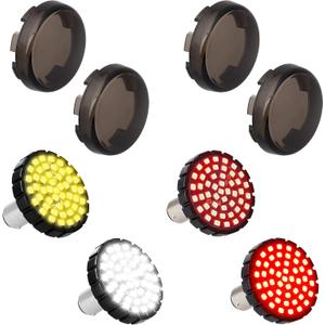 1157 Front Rear Turn Signals 2 inch Bullet Led Blinkers with Smoked Lens Compatible with Harley Softail Sportster Cruiser Street Glide Special Road King Fatboy