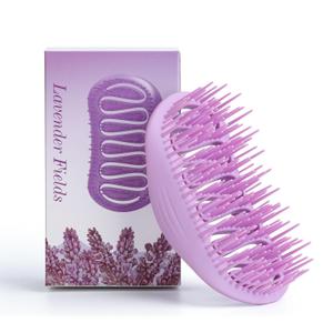 3 x Scalp Massager and Shampoo Shower Brush, Detangling Hair Brush, Scalp Care Hair Brush Wet & Dry detangler for Men and Womenfor Straight/Curly/Thick/Long/Wavy/Damaged Hair, Purple