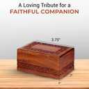 Wooden Keepsake Urn Box, Cremation Urns for Human Ashes, Handcarved Decorative Memorial, Wood Casket for Pets, Cat, Infant, Adult Memorial, Burial Urns for Ashes - Medium