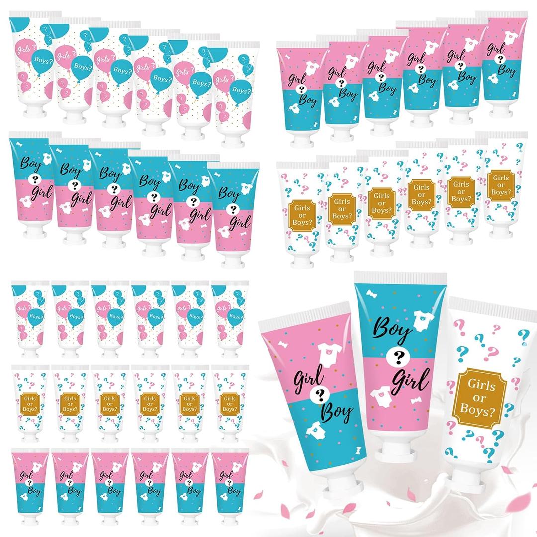 50 Pcs Baby Shower Hand Cream Gifts Bulk Boys Girls Baby Reveal Figure Hydrating and Soothing Hand Lotion for Babies Shower Stuffers Party Guest Favors (1 Fl Oz (Pack of 50))