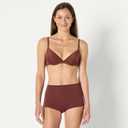 Amazon Essentials Womens Peached Microfiber High Waisted Boyshort (Medium, Black/Rich Hazel/Washed Bronze)