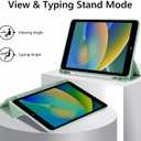 Cute Spooky Ghost for iPad Air 11" M3(2025)/M2(2024),iPad Air 5th/4th Gen 10.9" Halloween Spirit Clear Hard Back Hybrid Case,with Pencil Holder Trifold Stand Tablet Cover for Women