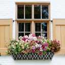 4 Pack 24 Inch Window Boxes Planters Railing Planter Box with Adjustable Brackets & Non-Woven Fabric Plant Grow Bags Deck Railing Planter Boxes Balcony Hanging Flower Box for Outdoor Plants