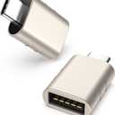 Syntech USB C to USB Adapter Pack of 2 USB C Male to USB3 Female Adapter Compatible with iPhone 17 Pro Max MacBook Pro Air 2024 iMac iPad mini Pro, Other Type C or Thunderbolt 4/3 Devices, Starlight