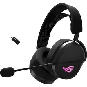 ASUS ROG Pelta Wireless Gaming Headset with Detachable Mic  Tri-Mode (BT, 2.4GHz, USB-C) 50mm Titanium-Plated Drivers, 70Hr Battery, Ergonomic, Lightweight, for PC, PS5, PS4, Switch, Mobile - Black