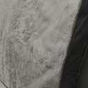 Sunheir Washable Large Dog Bed Covers Soft Plush Replacement, Waterproof Dog Bed Liner, Pet Bed Cover with Zipper 35x22x3 Inches, Grey, Cover Only