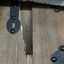 Household Essentials Decorative Trunk, Victorian, Small, Chinese Fir Wood, Aged-Wood Finish with Metal Accents, Fully Opening Lid, Stout Design, Ring Handles