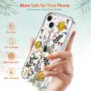 GiiKa for iPhone 14 Case with Screen Protector, 6.1" Clear Full Body Shockproof Protective Floral Girls Women Hard Case with TPU Bumper Cover Phone Case for iPhone 14, Wildflower