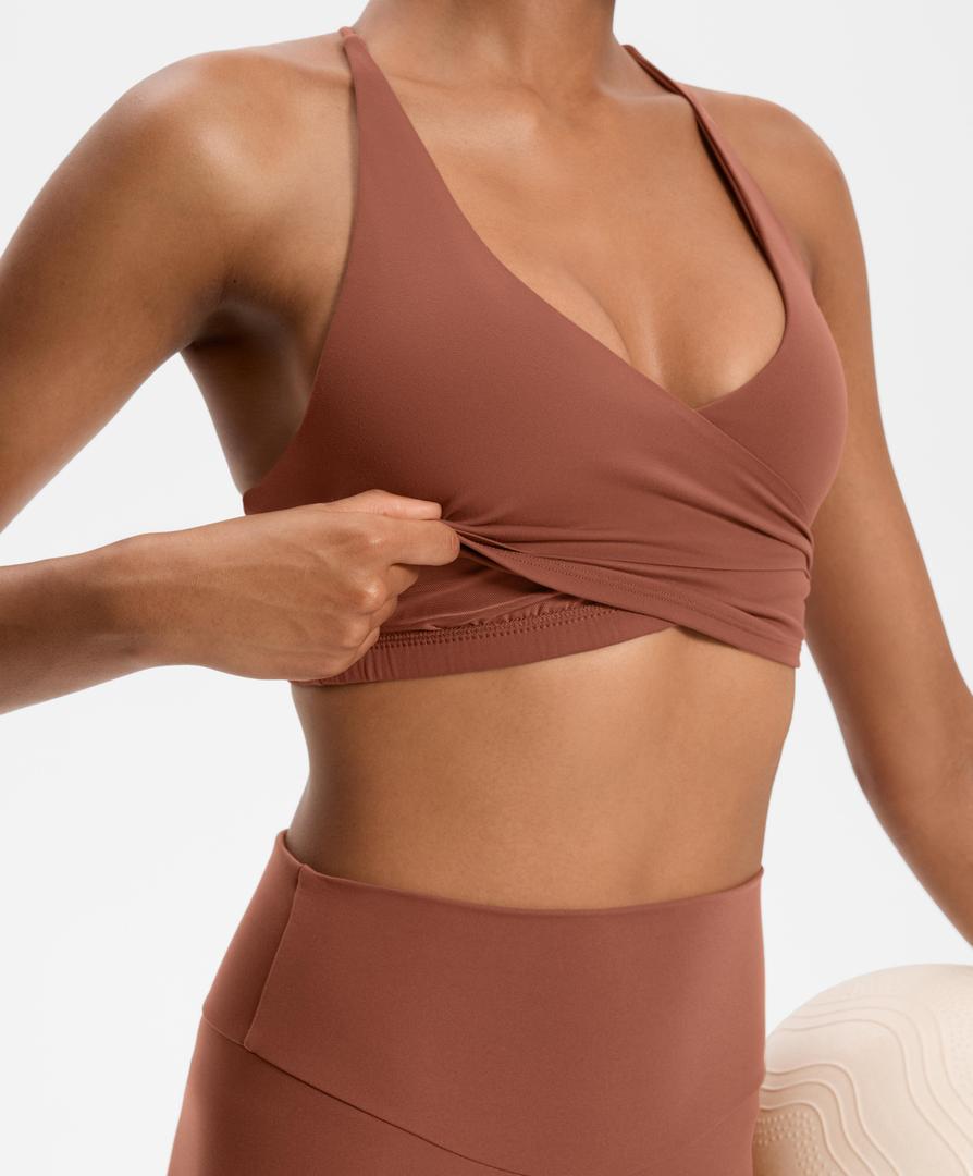 Women's Workout Sports Bras Fitness Satara Low Impact Bra Yoga Crop Tank S