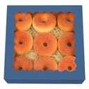 qiqee Auto-pop Up Blackish Blue Pie Boxes with Window 10x10x2.5 inch 30Packs Cookie Donut Bakery Box
