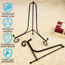 2 x 2PCS Premium Black Iron Plate Stands for Display 8 Inch, Decorative Solid Metal Plate Holders for Displaying, Mini Easel, Frame, Book, Card, Plaque, Bowl, Picture Stands for Display