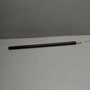 24 Inch Ceiling Fan Extension Downrod with Wires, 2FT Black Downrod for Fan,1 Inch Outside Diameter,Suit for Most of Fan(Not Threaded)