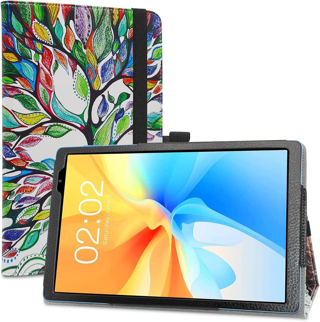 LiuShan Compatible with TECLAST P25T case,Vortex T10M Pro Plus case,PU Leather Slim Folding Stand Cover for TECLAST 10 inch 2023 P25T/ Vortex T10/ Vortex T10M/ Vortex T10M Pro Plus Tablet,Love Tree