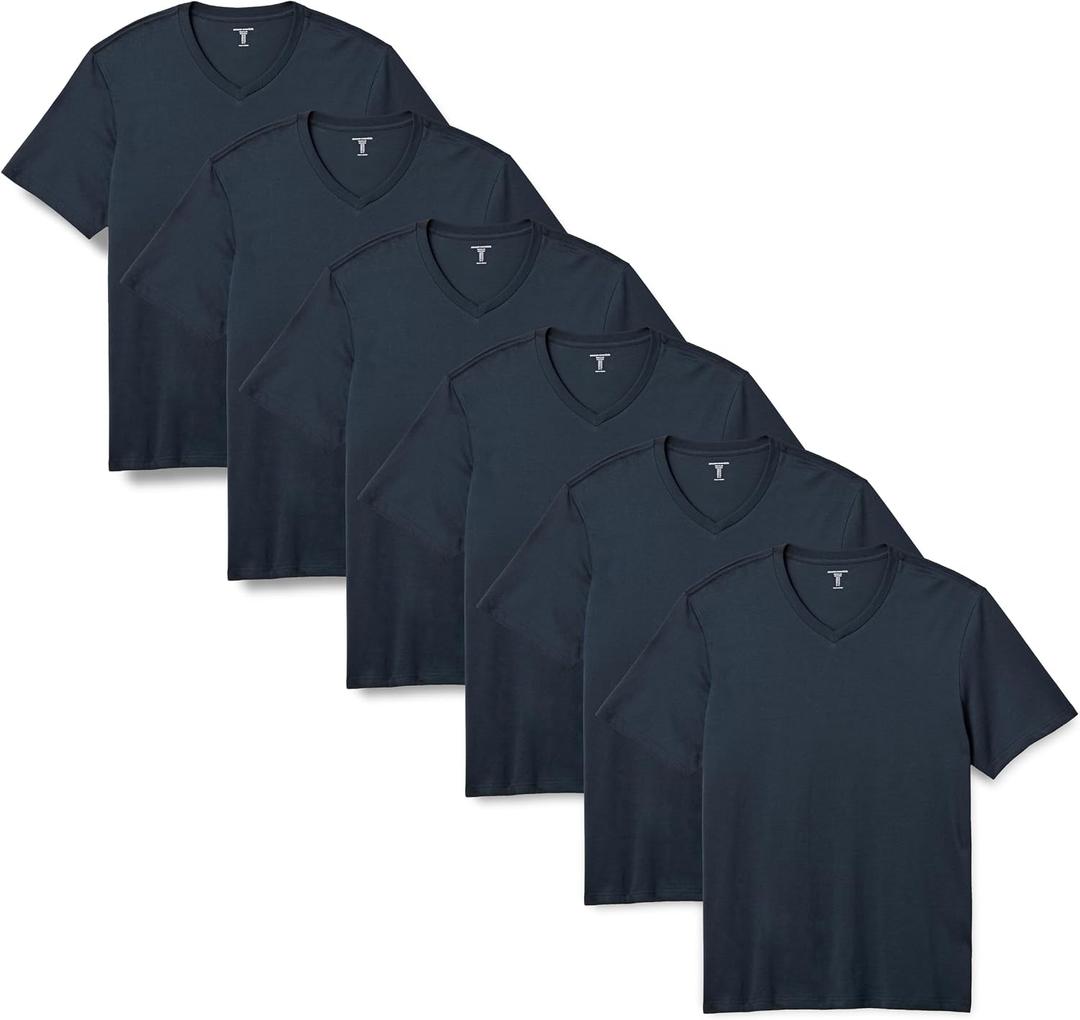 Amazon Essentials Men's Regular-Fit Short-Sleeve T-Shirt, Pack of 6 (M)