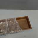 MAONAME Bathroom Vanity Tray, Rustic Long Narrow Tray, Rectangle Farmhouse Wood Trays, Countertop Organizer Trays for Candle, Perfume, 12.2" x 5" (Brown)