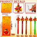 30 Sets Thanksgiving Gifts Bulk Fall Ballpoint Pen Bulk Thanksgiving Greeting Cards Turkey Shape Ballpoint Pen Autumn Themed for School Office Party Favors