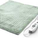 Pure Enrichment WeightedWarmth Extra-Wide Weighted Heating Pad for Cramps, Back, & Shoulder Joint Relief, 3.5 lbs, 6 Heat Settings, Microplush, Machine Washable, 2 Hr Auto Shut-Off, 20”x24” (Jade)