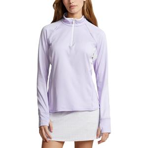 Women's Jersey Quarter Zip Golf Pullover - Flower Purple/White (XL)
