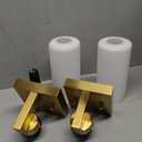 Modern Wall Light Fixtures Brass Bathroom Vanity Light with Milky White Cylinder Glass Shade Set of 2 (Hardwired)