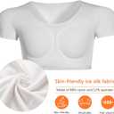 Men's Fake Muscle T-Shirts, 18mm Thick Padded Muscle Underwear, Increases Your Delts, Biceps, Pecs, Abs, Lats (White, L)