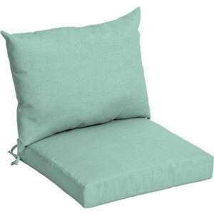 Arden Outdoor Dining Chair Cushion, 21 x 21, Rain-Proof, Fade Resistant 21 x 21, Aqua Leala