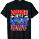 Cousin of the Birthday Boy Costume Spider Web Birthday Party T-Shirt, S