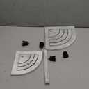 Corner Counter Wood Shelf, Stackable Countertop Bathroom Organizer Rustic Decorative Triangular Storage Pedestal Stand, 2-Tier Rustic Corner Shelf for Kitchen Bathroom Counter Decor