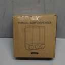 Shampoo and Conditioner Dispenser Wall Mounted Shower Soap Dispenser No Drill Shampoo Dispenser for Shower 3 Chamber Bathroom Body Wash Shower Gel Holder Black