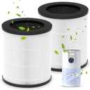 2 Pack M03 Replacement Filter Only Compatible with MOOKA M03 & B-D03 Air Purifier, Efficient Air Filter, 3-in-1 Pre-Filter, HEPA Filter, High-Efficiency Activated Carbon Filter Filtration System