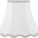 Aspen Creative 30337,Handsewn Scallop Dome Traditional Spider Lamp Shade in Off-White Faux Silk, 5" Top x 10-3/8" Bottom x 8-1/4"Slant.