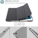 ProCase Smart Case for iPad mini 1 2 3(Model: A1432 A1454 A1455 A1489 A1490 A1491 A1599 A1600), Slim Lightweight Stand Cover with Translucent Frosted Back Support Auto Sleep/Wake -Grey