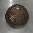 2pcs Niamh 1-Light natural Pendant Light with Rattan Shade, Brown