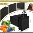 Windyun 200 Pcs Reusable Tote Bag Bulk 8 x 4 x 10 Inch Non Woven Shopping Bag with Handle Reusable Grocery Gift Tote (Black)