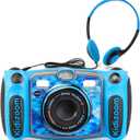 VTech Kidizoom Duo 5.0 Deluxe Digital Selfie Camera with MP3 Player and Headphones, Blue