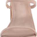 The Drop Women's Avery Square Toe Two Strap High Heeled Sandal (5, Natural)