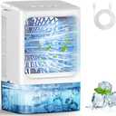 Portable Air Conditioners with 1500ml spray/hour Small Air Conditioner Mini Portable AC Unit 3 Speed Wind & 7 Colorful LED Light Cool Mist &Timer Evaporative Air Cooler for Bedroom/Home/Office/Car