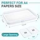 Sanwuta 6 Pcs Clear Hard Zipper Case Plastic Zipper Pouches Transparent Makeup Bag Pencil Case Pouches Toiletry Diaper Bag for Travel Toy Storage Organizer Bins(White,12.6 x 9 x 2 Inch)