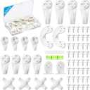 Picture Hanging Kit, 62PCS Concrete Wall Hard wall Hangers for Cinder Block, Picture Hanger, No Damage Wall Hooks for Photo Frame Art Painting Non-Trace Drywall Stucco Concrete Hooks