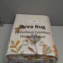 Wonnitar Fall Washable 5x7 Rug for Bedroom, Low Pile Soft Boho Floral Living Room Area Rug, Non Slip Throw Carpet for Girls Room Nursery Playroom Guest Room (Orange,5'x7')