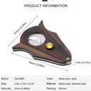 Cigar Cutter Lock System Wood Stainless Steel Double Cut Blade Cigar Guillotine Cutter in Gift Box
