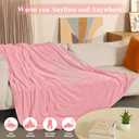 COZYTY Heated Blanket Full Size, Super Soft Cozy Upgraded Flannel Heating Blanket with 6 Heating Levels & 1-10 Hours Auto Off, Fast Heating & & ETL & FCC Certification, 72" x 84", Light Pink