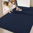 Door Mat Indoor Entrance 36"x60", Non-Slip Entryway Rugs, Blue