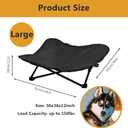 Elevated Dog Bed, Portable Raised Pet Cot for Outdoor and Indoor Folding Dog Cot Bed with Padded Filling Carrying Bag Included Pet Raised Travel Lounger for Camping Traveling (36x36x12inch)