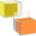 File Organizer Box with Lid,Hanging Filing Folder Organizer for Document Storage with Plastic Slide,Letter-size File Holder Filing Box for Office/Home/Decor/2Pack