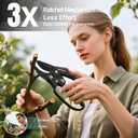 FLORA GUARD Ratchet Pruning Shears for Easy Cutting, Heavy Duty Garden Clippers for Thick Branches, 3-Step Ratcheting Hand Pruners for Weak Hands, Seniors & Gardening